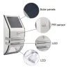 Solar LED Light - Outdoor - Motion Sensor - Stainless Steel - Black - White