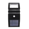 LED solaire Lumière - Extérieur - Capteur de mouvement - Acier inoxydable - Noir - Blanc