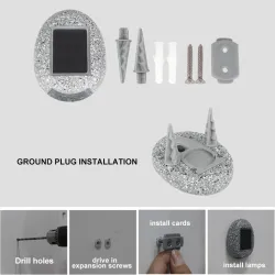 LED Stone - Pebbles - Vattentät - Rock Light - Solar Lampa