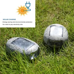 LED Stone - Pebbles - Vattentät - Rock Light - Solar Lampa