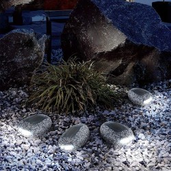 Pedra LED - Pebbles - impermeável - luz de rocha - lâmpada solar