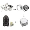 Backpacking - Camping - Cookware Pot Set - ruostumaton teräs