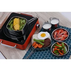 Backpacking - Camping - Cookware Pot Set - Rostfritt stål