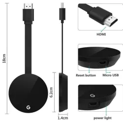 4K - TV Stick - HDMI - Mídia - Vídeo Streamer - HD - Wireless - 5G - WiFi - Dongle Receiver - cromecast 3