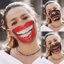 Lustige bedruckte Gesichtsmaske - Anti-Pollution Mundabdeckung - Baumwolle