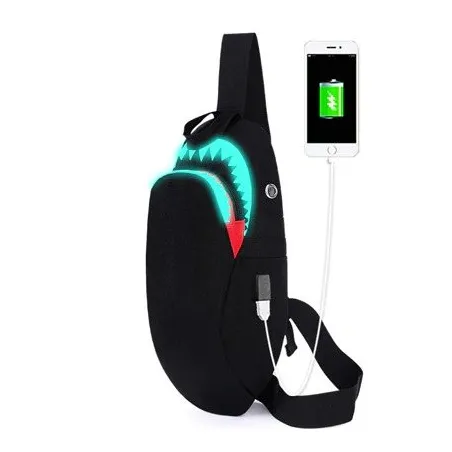 MochilasCarga USB - Mochila luminosa - Shark