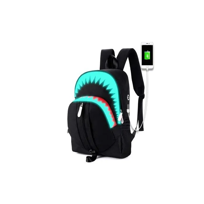 USB-laddning - Luminous Backpack - Shark