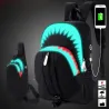 USB-Ladegerät - Leuchtender Rucksack - Shark