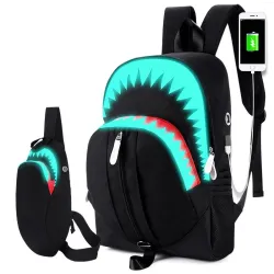 USB-laddning - Luminous Backpack - Shark