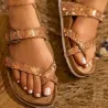 Flip-Flop - Fibbia - Punta aperta - Strass - Pantofole - Donne