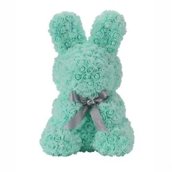 Easter bunny made of infinity roses flowers - 45 cm
