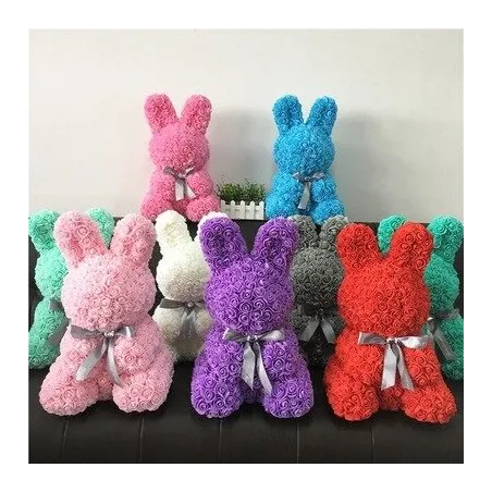 Pääsiäisbunny, joka on valmistettu äärettömistä ruusuista - 45 cm