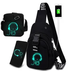 BolsosBolso de pecho / hombro Luminoso - mochila - puerto de carga USB