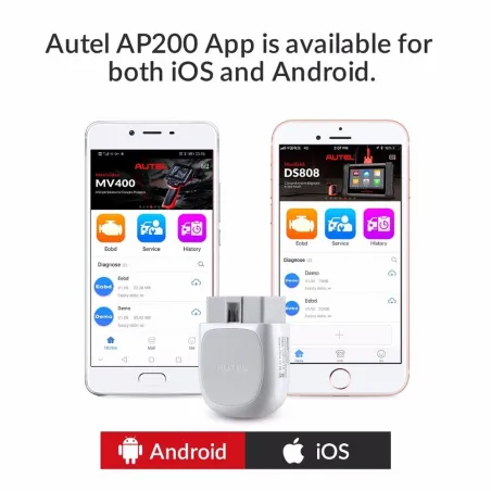 DiagnósticoAutel AP200 - Bluetooth OBD2 escáner - lector de código - herramienta de diagnóstico de coche