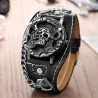 RelojesDiseño de cráneo - reloj de cuarzo - correa de cuero - unisex