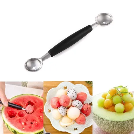 Cuchillos de cocinaRebanadora de sandía de acero inoxidable - cuchillo - cuchara - conjunto