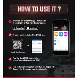 Autel AP200 - Bluetooth OBD2 -skanneri - koodilukija