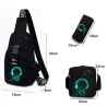 BolsosBolso de pecho / hombro Luminoso - mochila - puerto de carga USB