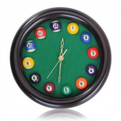RelojesBillares - bola de mesa de piscina - reloj de cuarzo de pared