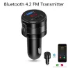 Handsfree - Bluetooth - 4.2 FM - Sändare - Billaddare Dual USB Adapter - MP3 Player