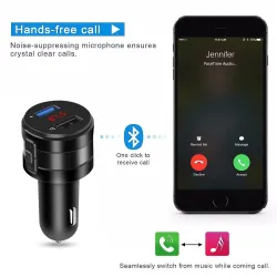 Kädet ilmaiseksi - Bluetooth - 4.2 FM - Transmitter - Car Charger Dual USB Adapter, MP3-pelaaja