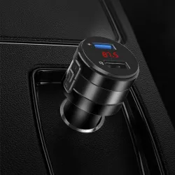 Handsfree - Bluetooth - 4.2 FM - Transmetteur - Chargeur de voiture - Adaptateur USB double - lecteur MP3