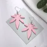 AretesHojas de cáñamo - Pendientes de ángulo - Pendientes de gota geométrica