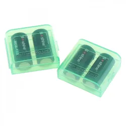4pcs - 700mAh - Li-ion Rechargeable Battery - 2pcs Battery Storage Box - Flashlights - Headlamps