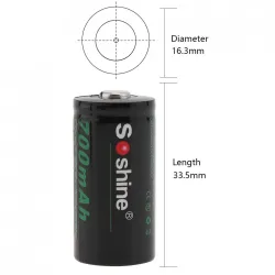 Baterías4pcs - 700mAh - Batería recargable de iones - 2pcs Caja de almacenamiento de batería - Flashlights - faros