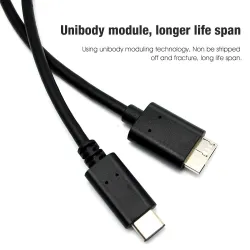 Micro B - Cabo USB C - 3.0 - 5Gbps - Disco rígido externo