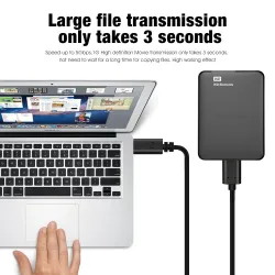 Micro B - USB C - 3.0 Cable - 5Gbps - External Hard Drive