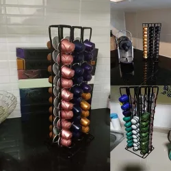 CoffeewareCafé Capsule Holder - Torre Stand - 60 cápsulas Nespresso - Almacenamiento