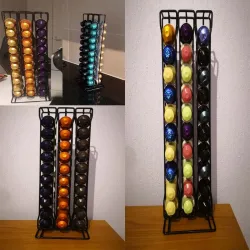 CoffeewareCafé Capsule Holder - Torre Stand - 60 cápsulas Nespresso - Almacenamiento
