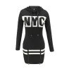 Hoodies & JerséisCartas de Nueva York impresas - vestido mini manga larga - sudadera