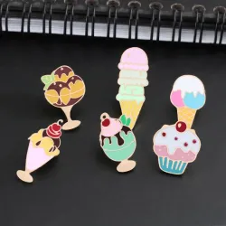 BrochesCrema de hielo - Pastel - Caricatura de esmalte - Broche