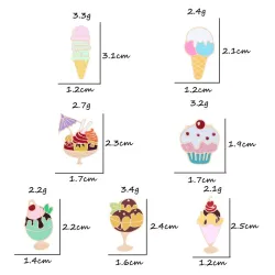 Crème glacée - Cake - Cartoon - Brooch