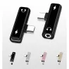 2 I 1 - Typ C - 3,5 mm Jack Earphone Charging Converter USB - Typ C-telefoner
