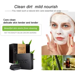 Charbon de bambou chaud - Savon fait à la main - Nettoyage de la peau - Savon de blanchiment