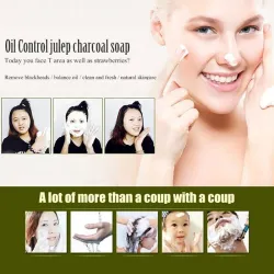 Hot Bamboo Charcoal - käsintehty saippua - puhdas iho - valkoinen saippua - Blackhead Remover
