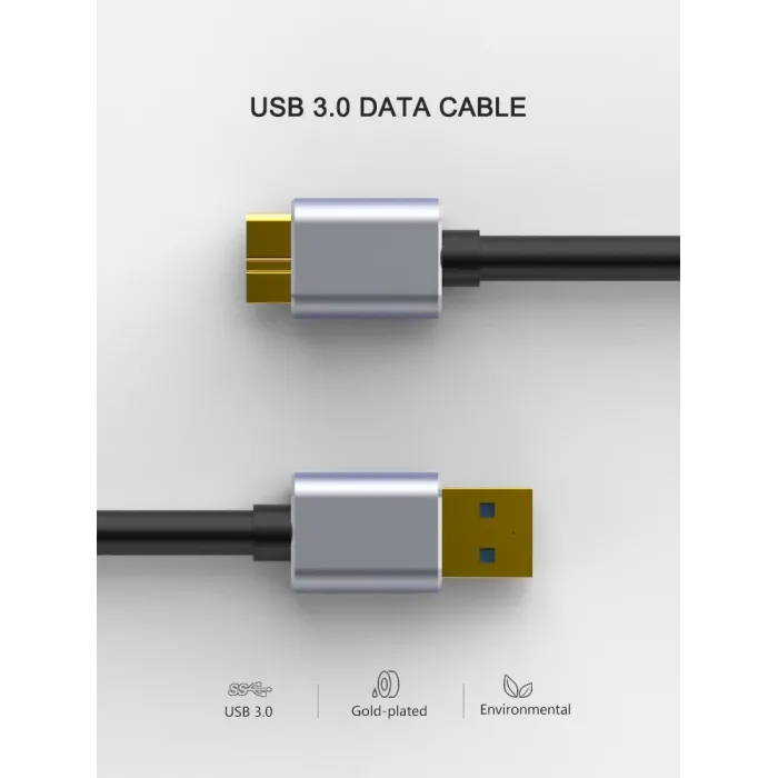 CablesMicro B USB - 3.0 Cable - 5Gbps - Cable de disco duro externo