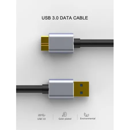 Micro B USB - 3.0 kaapeli - 5Gbps - Ulkoinen kova ajokaapeli