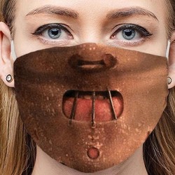 À prova de poeira - anti-polução - máscara facial - ajustável - algodão - impressão engraçada