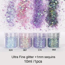 Mermaid Scale - Hexagon Glitter - Bling Fyllning - Resin Craft - 4pcs