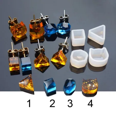 4 formes - Silicone Casting - Résine Mold - DIY Bijoux de résine