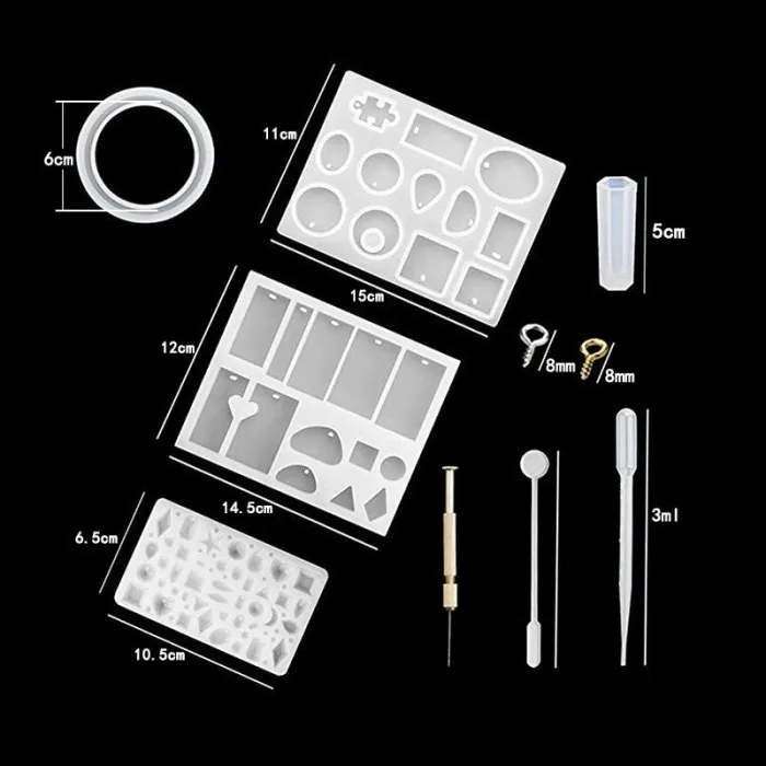 Silicone Casting - Molds en résine - Set d'outils - Bijoux de résine - DIY