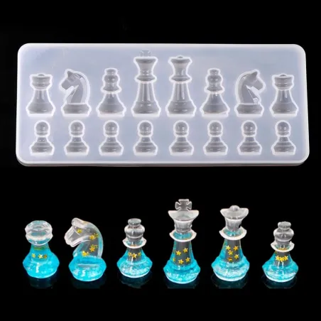 Silicone Mold - Resin - International Chess Shape - DIY