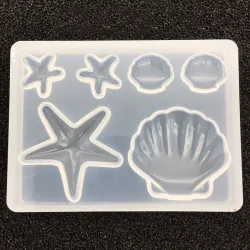 2 Set - Silicone Casting - Resin Molds - DIY - Seashells - Diamanter