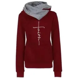 Hoodies & JerséisOtoño - Invierno - Hoodies - Sudaderas - Mujeres - Fe bordado Imprimir