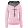 Hoodies & JerséisOtoño - Invierno - Hoodies - Sudaderas - Mujeres - Fe bordado Imprimir