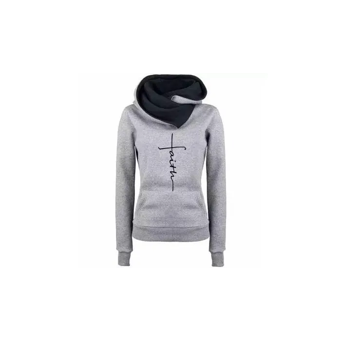 Hoodies & JerséisOtoño - Invierno - Hoodies - Sudaderas - Mujeres - Fe bordado Imprimir